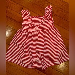 Mayoral Red and White Striped Dress